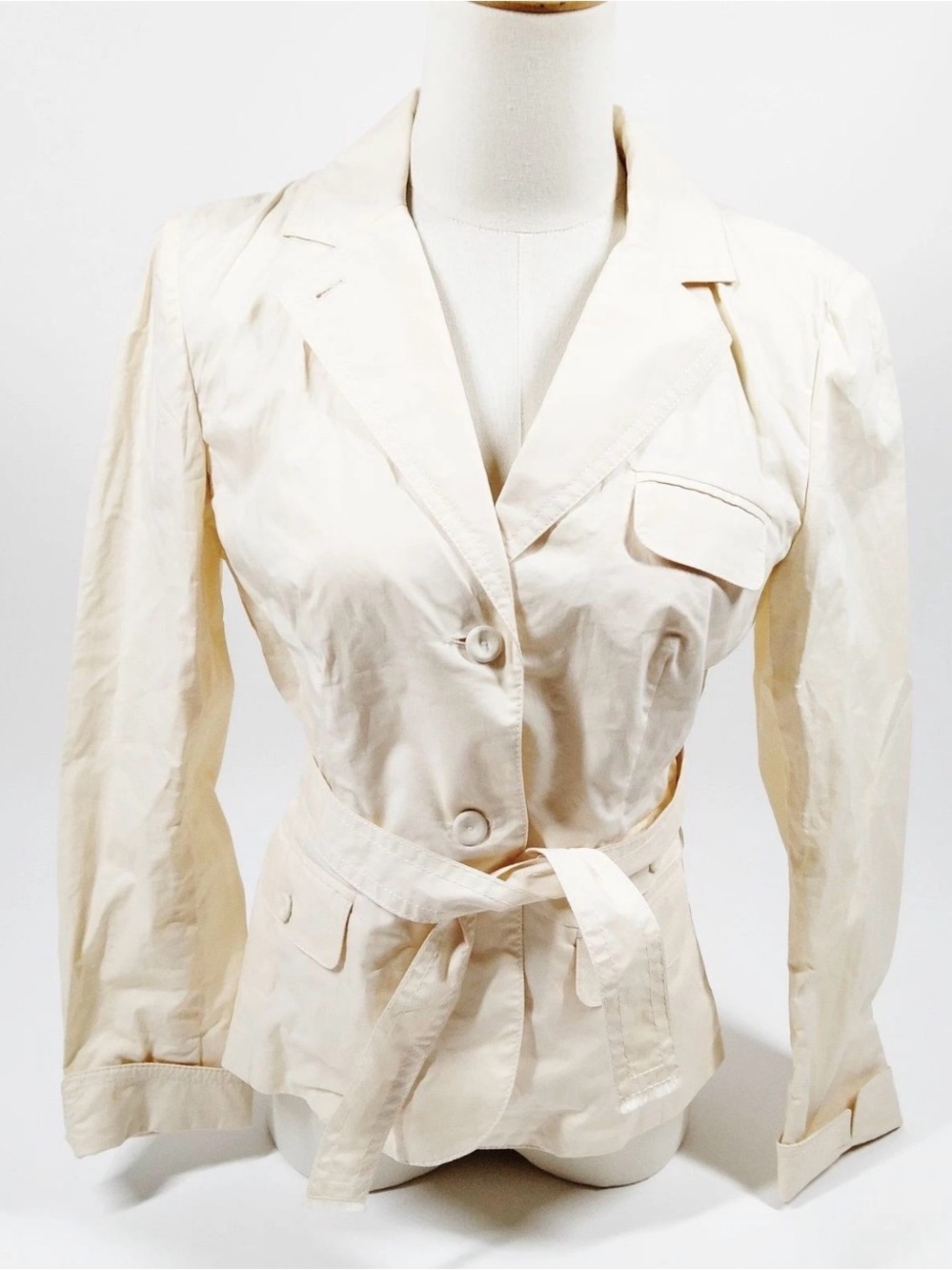 Vintage Givenchy Belted Blazer Jacket Cotton